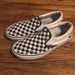 Checkerboard slip on Vans